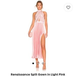 L’IDEE RENAISSANCE SPLIT GOWN LIGHT PINK